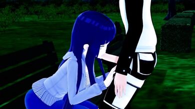 Innocent Naruto and Hinata's First Time in the Park Gets Them Fucked by Strangers
