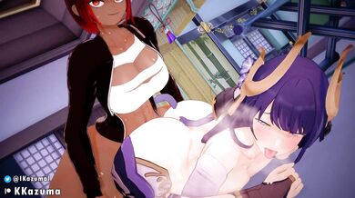 Watching her master, Eriko can't help but feel aroused as she imagines herself being the one on all fours.