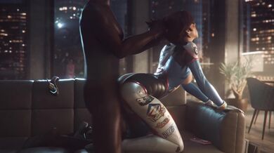 Overwatch's D.Va Takes on the Couch in a Hot Action Scene - Version 3!