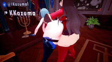 The Ultimate Erotic Experience of Genshin Impact: Eula and Amber, The Kazamals!