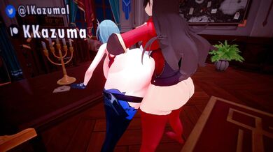 The Ultimate Erotic Experience of Genshin Impact: Eula and Amber, The Kazamals!