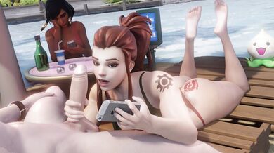 'Bleach-loving Brigitte sucks a massive cock with her sexy mouth!'