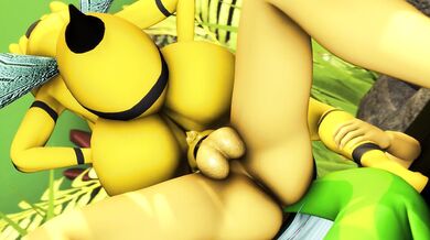 MILF Gets Fucked By A Giant Bee In The Backyard