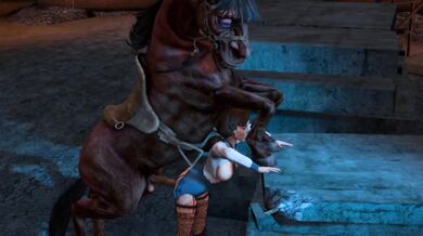 Elizabeth is Getting Fucked by the Demon-Horse from Berserk | Lacroix SFM Progress