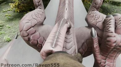 Hyena's Penis Receives Gay Dragon Cum on Face (Raven555)
