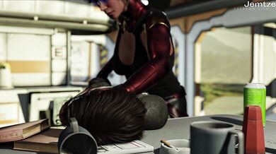 Futanari Time Traveler's Giant Phallus