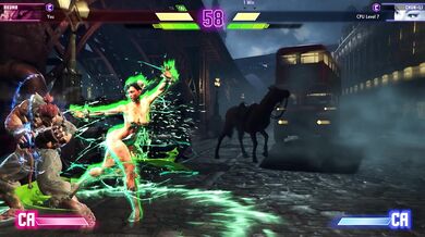 Street Fighter babes get their asses handed to them by the demon Akuma