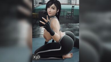 Tifa's Booty Bangin' at the Gym [3D]!