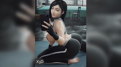 Tifa's Booty Bangin' at the Gym [3D]!