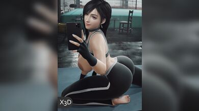 Tifa's Booty Bangin' at the Gym [3D]!
