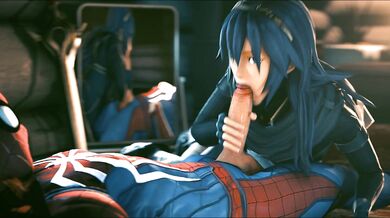 Luscious Lucina Licks Spidey's Speedy Spider