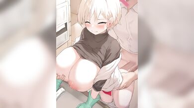 Big-titted Marina takes a big cock from an unknown man in the changing room of a blue archive.