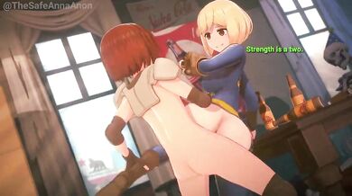 A horny Anna Anon and a fellow survivor having intense sex in the vault!