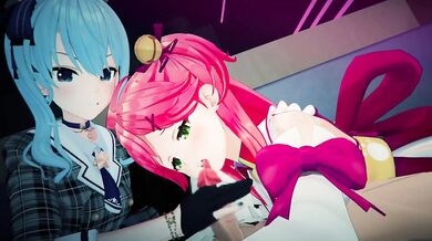 'Penthouse Pet Sakura Miko and Hoshimachi Suisei take on Hololive with Robin00!'