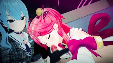 'Penthouse Pet Sakura Miko and Hoshimachi Suisei take on Hololive with Robin00!'