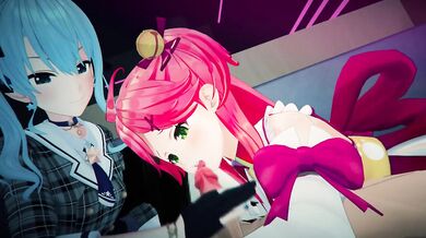 'Penthouse Pet Sakura Miko and Hoshimachi Suisei take on Hololive with Robin00!'