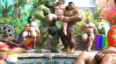 [Adult Gameplay] Hardcore Gay Orc Action by the Poolside