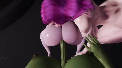 Two Bimbo Sluts Gets Fucked by a Huge Orc Dick