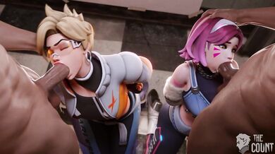 Hardcore Handcuffed Heist: Tracer & D.Va Caught by the Fuzz in Part 1 - TheCount