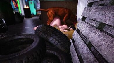 'Busty Tifa and her Doggy Dolls: Canine Service Station'