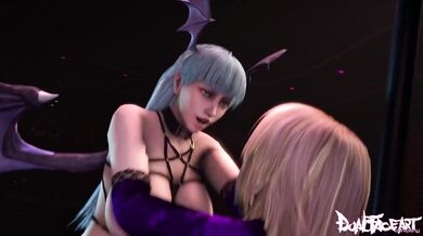 Halloween Honeys - Morrigan, Aensland and Nyotengu's Onagi Adventure