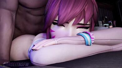 'Tracer's Frenzied Orgasmic Adventure with D.Va (Hentai Video)'