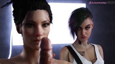 'Panting with Palmer and Judy Alvarez in the Salamander Ninja'