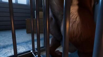 Rookie Raccoon gets Fucked in Prison by his Cellmate, Rocket the Hentai Dog