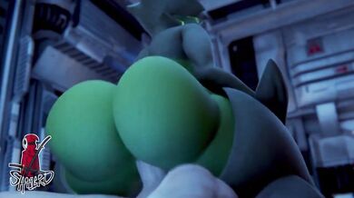 Cowgirl Rides the Bile Titan's Huge Cock