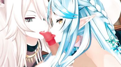 'Hentai Yukihana, Lamy and Shishiro Botan enjoy a steamy threesome in Hololive with Robin00!'