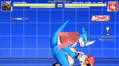 Kung Fu Girl Rides Exveemon's Hard Shaft to Orgasmic Bliss