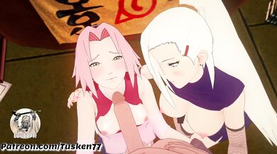 'Blowjob Teacher Ino Yamanaka Schools Sakura Haruno in a Hentai Classroom'