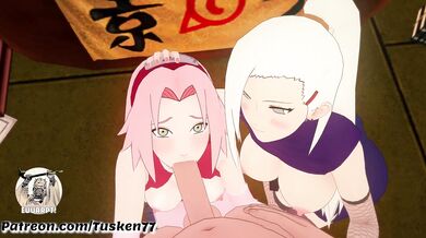 'Blowjob Teacher Ino Yamanaka Schools Sakura Haruno in a Hentai Classroom'