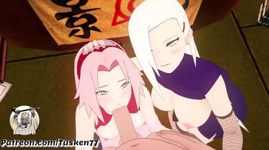 'Blowjob Teacher Ino Yamanaka Schools Sakura Haruno in a Hentai Classroom'