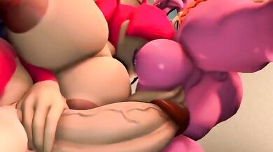 Futa Bat Girl Gives Blowjobs