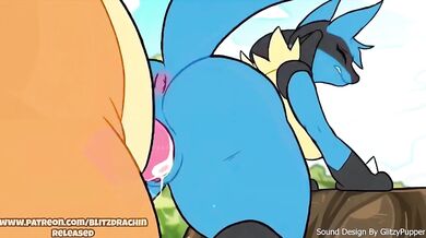 - Lucario's Anal Penetration with Charizard's Monstrous Dick