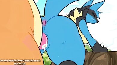 - Lucario's Anal Penetration with Charizard's Monstrous Dick