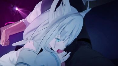 Holographic Live Hentai with Shirakami Fubuki! Starring Robin00 in 'The Frost Maiden Awakens'