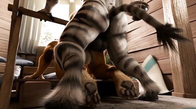 Matt Lion and Zebra's passionate love making in slow motion!