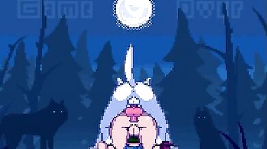 Busty beauty receives anal destruction from beastly male wolf's massive knot