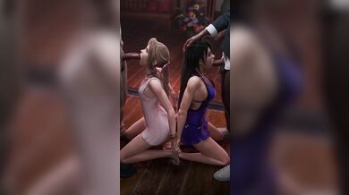 Tifa and Aerith Gangbanged by Blacked Pewposterous Crew with Multiple Blowjobs!