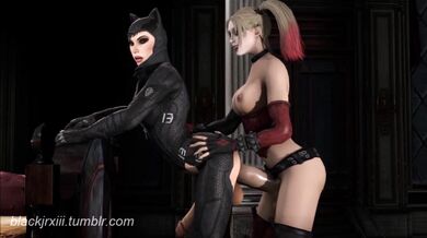 Catwoman and Harley Quinn in a Lesbian Fuck Fest [BlackJrXIII]