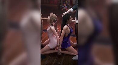 Tifa and Aerith's Lesbian Double Date Orgy [explicit]