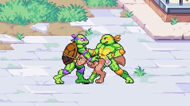 Three Mutant Heroes Share One Tail-Swinging Sphincter in a Feline Frolic