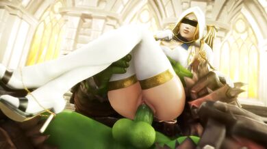 Noname55 Presents Luna on Top of a Monstrous Orc Cock in Crystal Clear 4K Quality