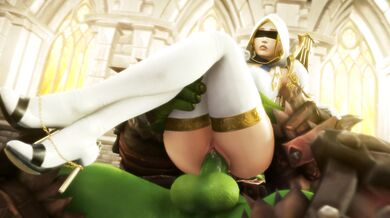 Noname55 Presents Luna on Top of a Monstrous Orc Cock in Crystal Clear 4K Quality