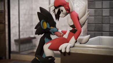 Dominating the Den with their Dicks: A Wolf and a Luxray Show Off their Supernatural Sizes in a Night of Passionate Pleasure