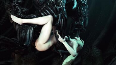 Busty Badass Bounty Hunter Battles Brutish Xenomorph (Animated Porn Parody)