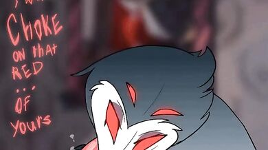 Stolas Gets Banged Hard in the Mouth by Blitzo's Huge Cock in NSFW Oral Sex Action