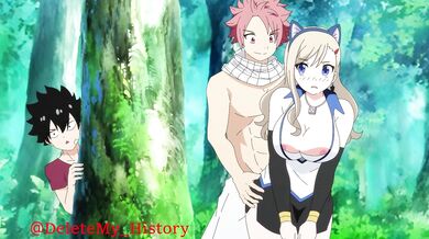 Rebecca's Nasty Threesome with Natsu and Sneaky Shiki [Incognito Mode]